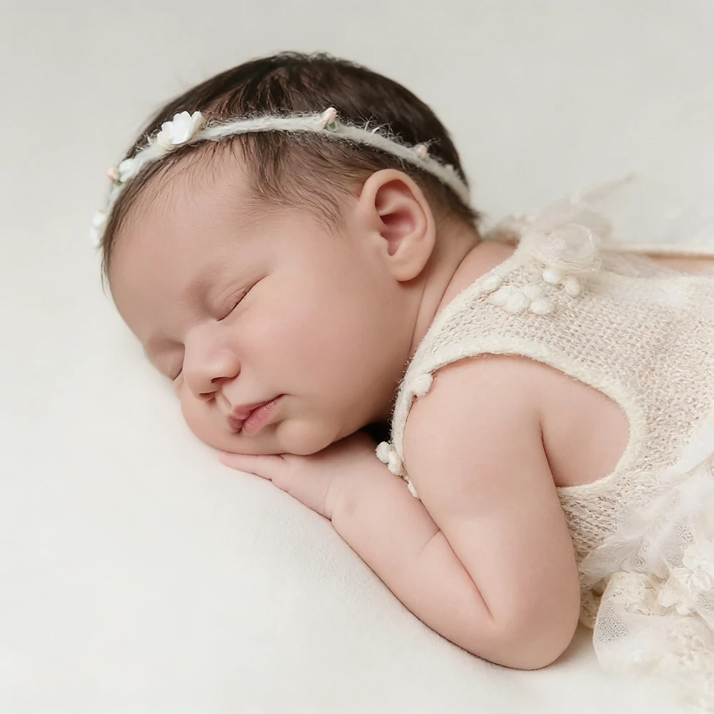 ملابس تصوير للأطفال حديثي الول - مراجعة Newborn Baby Girl Romper Floral وسعره