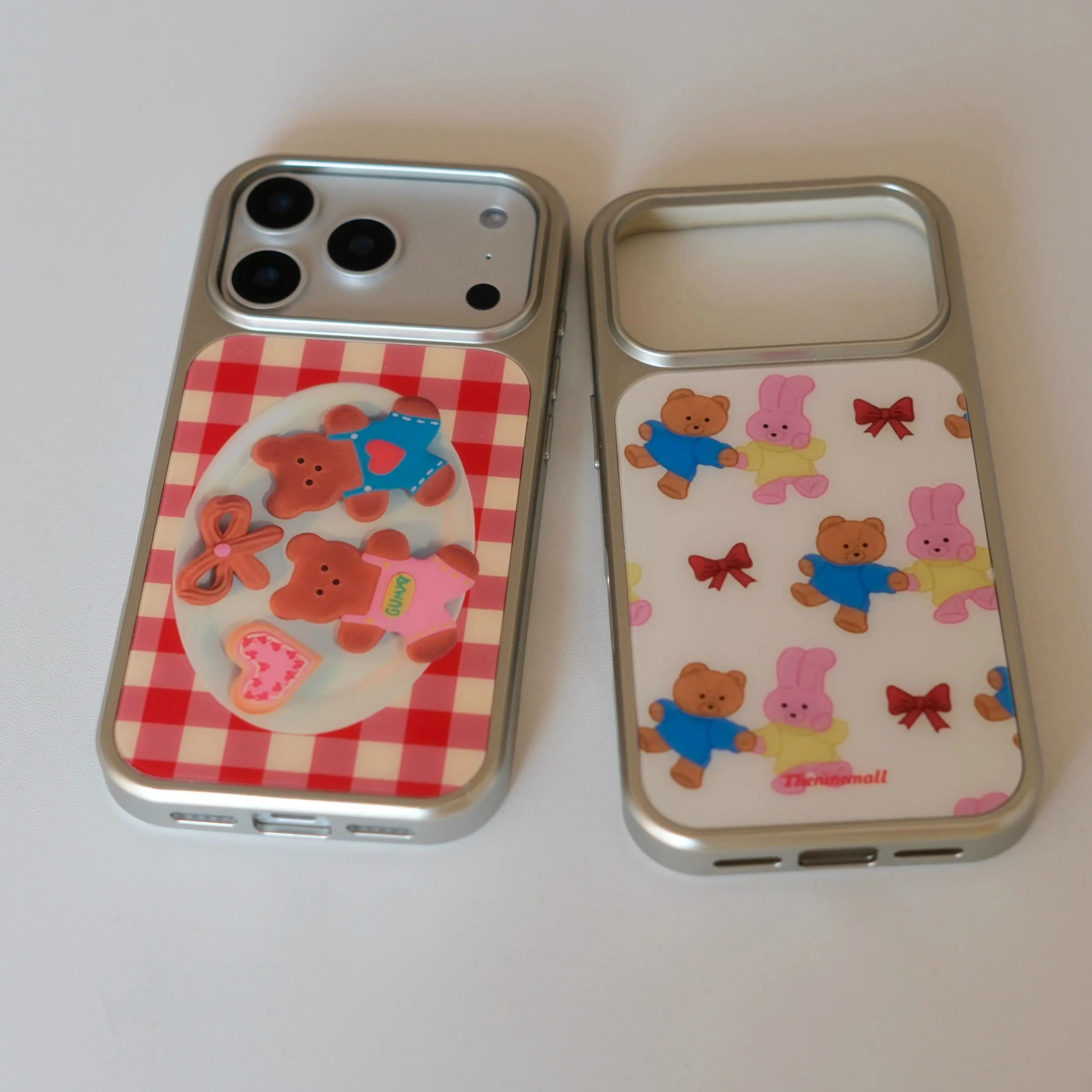 New Year Christmas Bear Biscuits Autumn Winter Collection Ins Phone Case For iPhone 17 16 15 14 13 12 11 Pro Max Plus Y2K Cover
