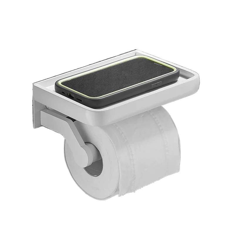 

Держатель для туалетной бумаги без перфорации, держатель для туалетной бумаги для мобильного телефона, картонная коробка для туалетной бумаги, белая полка