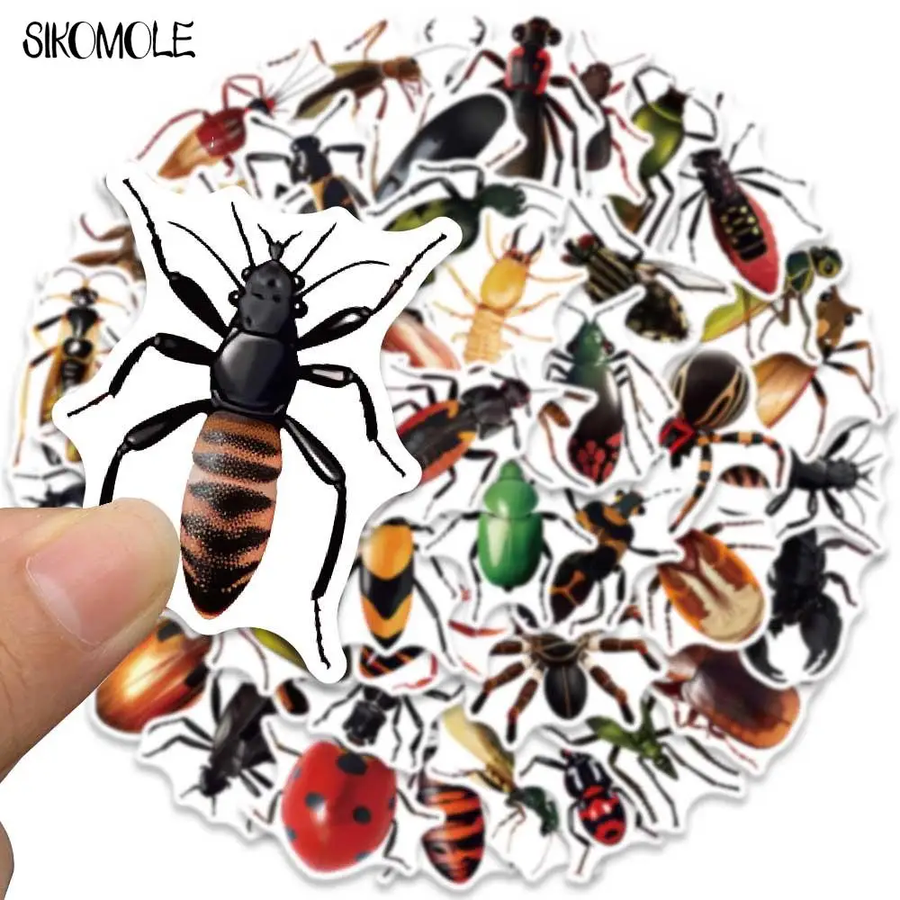 10/30/50pcs Cartoon Simulate Insects Stickers Ants Spider Children DIY Suitcase Skateboard Laptop Luggage Graffiti Sticker Decal