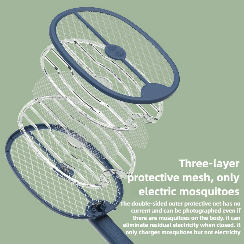 مضرب البعوض 3 في 1 مضرب البعوض مبيد حشري USB شحن شبكة واقية اللوازم المنزلية للمنزل غرفة نوم غرفة المعيشة