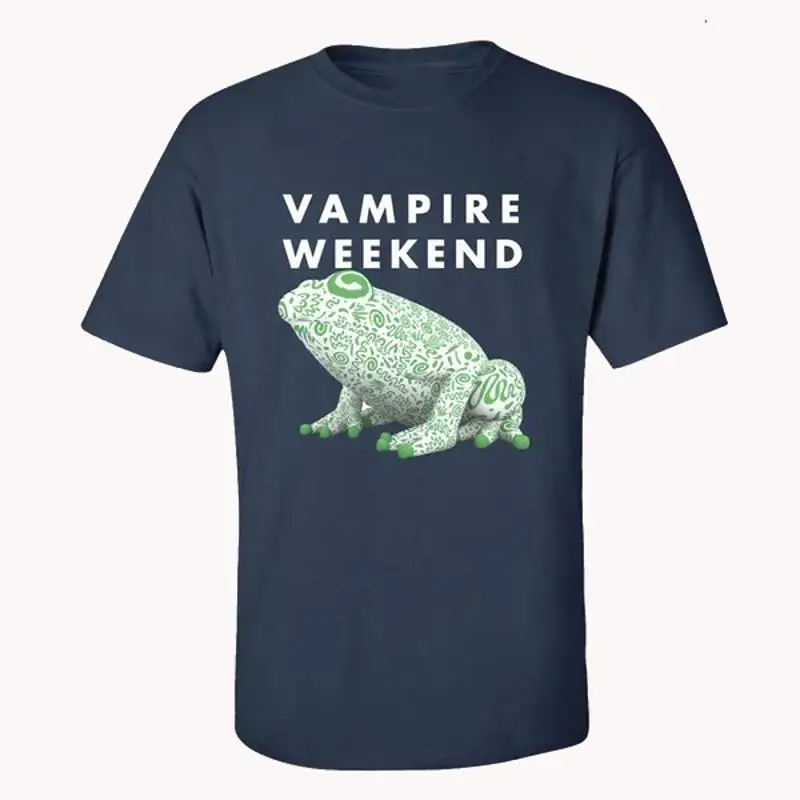 مصاص دماء عطلة نهاية الأسبوع نفخ الضفدع تي شيرت الأزرق الداكن الكلاسيكية S 5XL UU004 #1