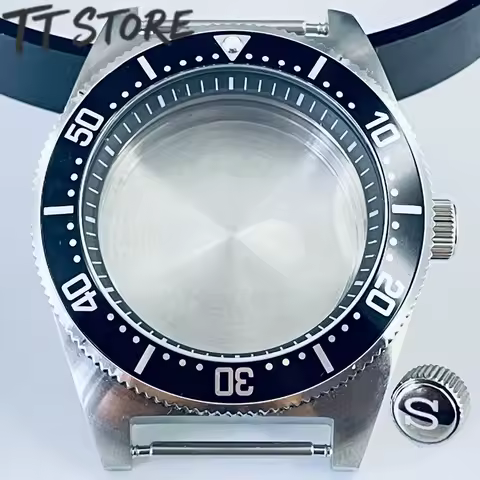 40mm Fit NH34 NH35 NH36 NH38 NH70 NH72 Movement Silver Stainless Steel Watch Case Black Blue Green Orange Ring