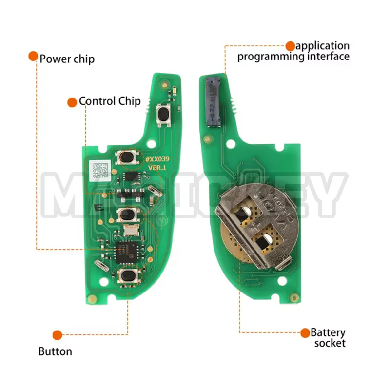 1 peça xhorse xekf20en vvdi super remoto com chip xt27a xt27a66 funciona para vvdi2/vvvdi mini ferramenta chave/ferramenta chave vvdi max