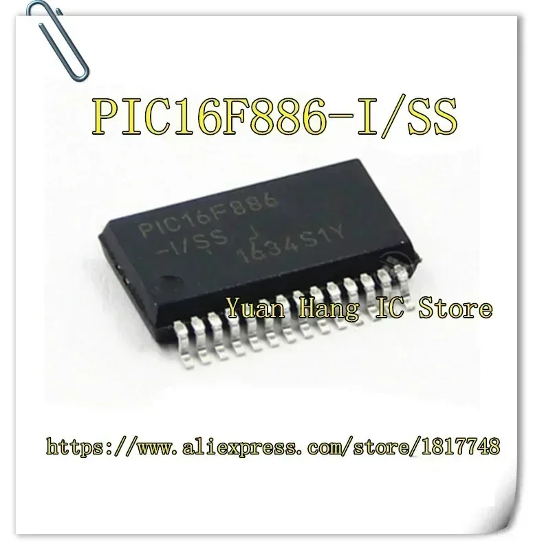 Frete Grátis 20 PÇS/LOTE PIC16F886-I/SS SSOP PIC16F886-I/S PIC16F886 SSOP28