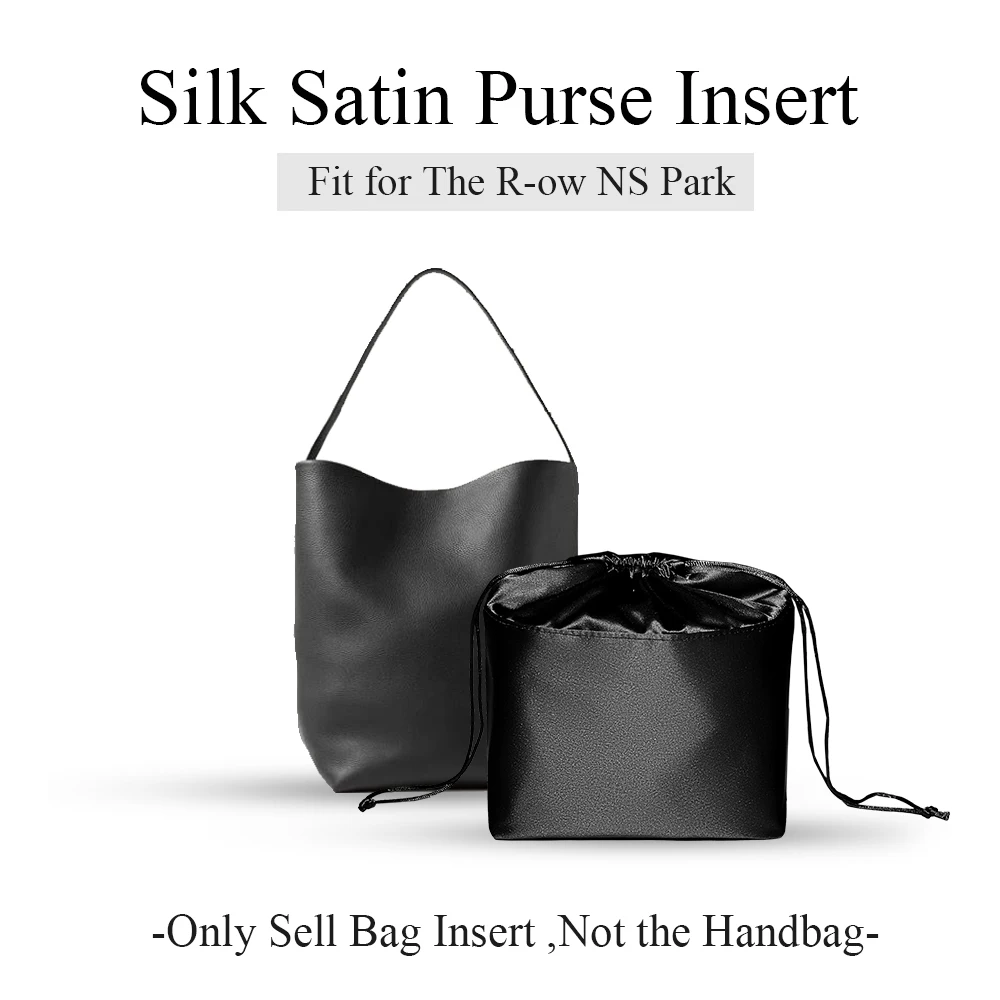 

Silk Satin Purse Organizer Insert Fit for The R-ow NS Park Inner Liner Bag Organizer Insert Smooth Inside Bag Organizer Insert