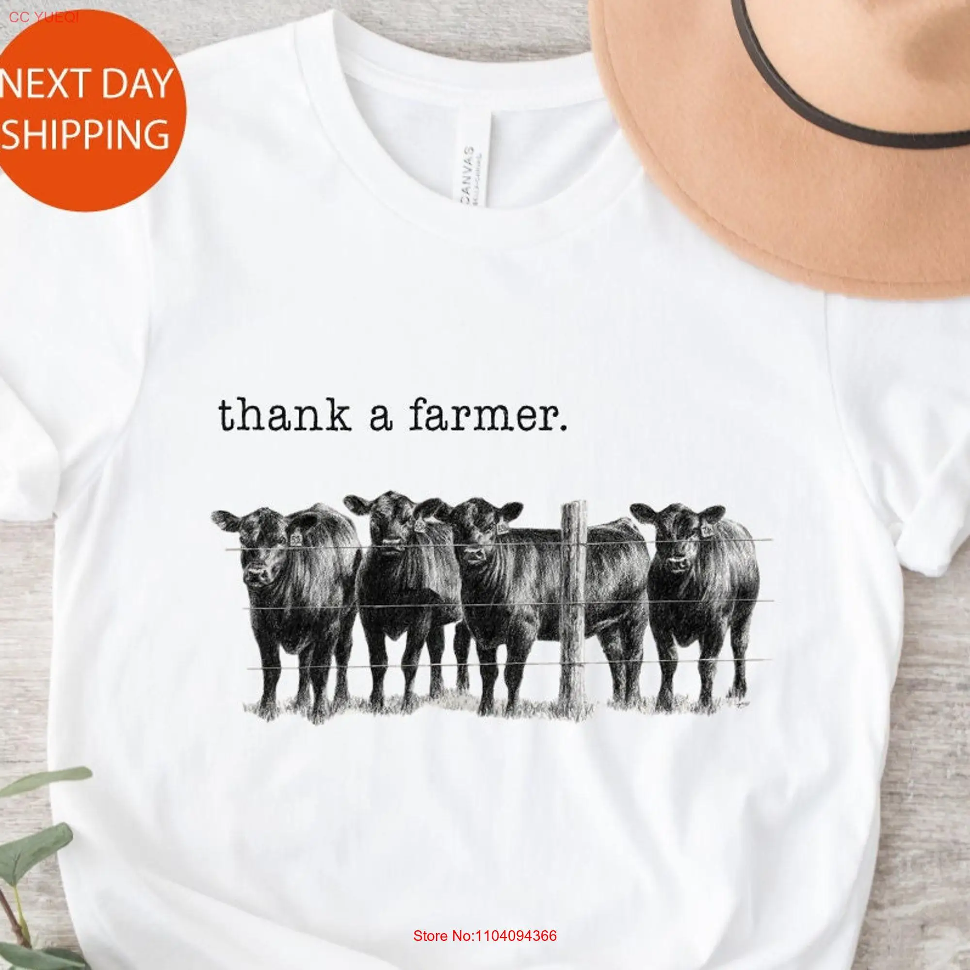 Thank A Farmer T Shirt Wife Support Local Farmers Eat Agriculture Dibs on the long or short sleeves