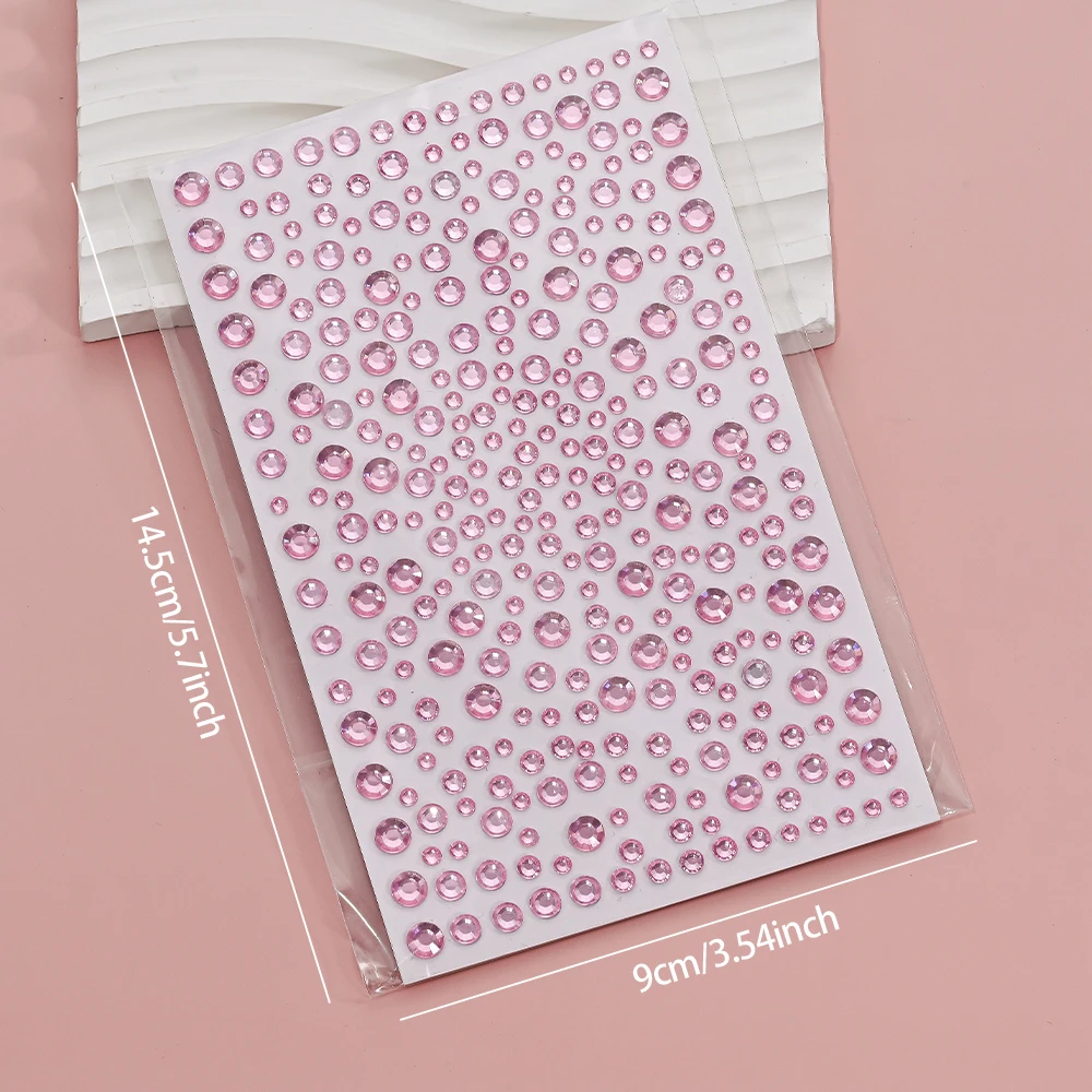 1 قطعة ثلاثية الأبعاد الماس الوردي FaceTattoo ملصقات بلينغ الأحجار الكريمة ذاتية اللصق جواهر ملصقات DIY بها بنفسك مهرجان حفلة العين/الجسم ماكياج ديكور