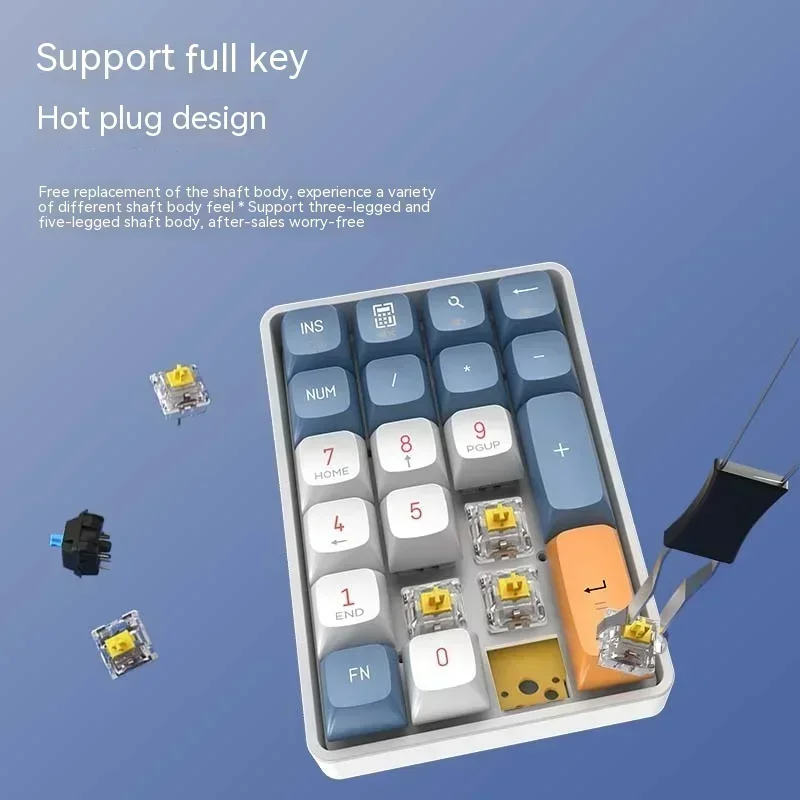 Imagem -06 - Aigo A18 Mini Teclado Teclado Modo Duplo 2.4g sem Fio Numpad Teclado Mecânico Acessórios para Computador Escritório Jogos Presente