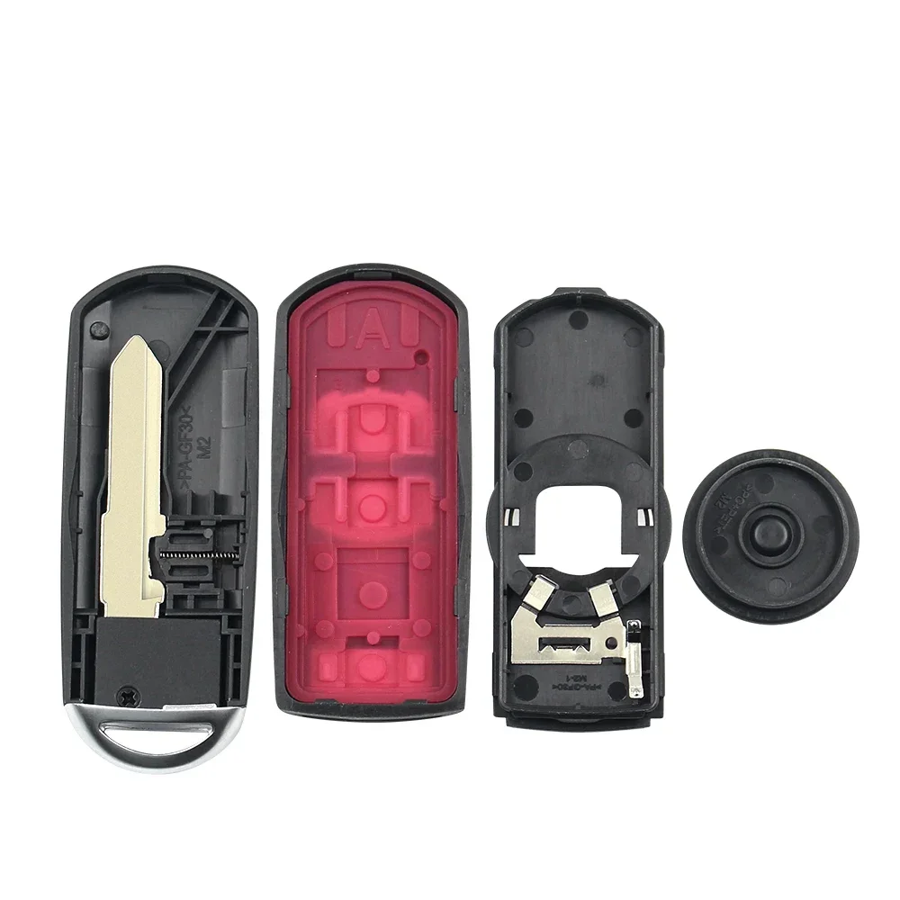 KEYYOU 3PCS 2/3/4 Buttons Car Remote Key Dla Mazda X-5 Summit Axela Atenza M3 M6 CX-5 Z Uncut Blade Smart Key Shell Case