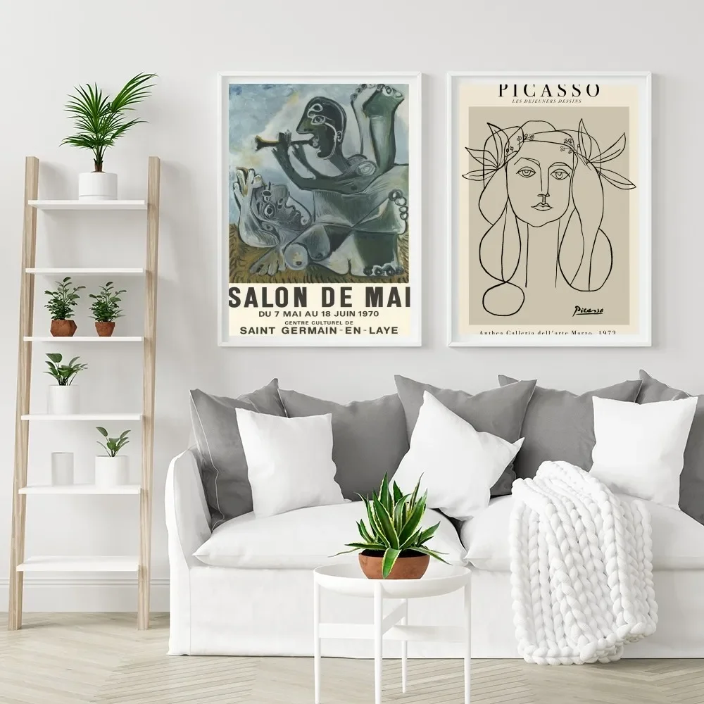 1szt Picasso Classical Art Poster Good Quality Prints And Posters Vintage Room Home Bar Cafe Decor Aesthetic Art Wall Painting