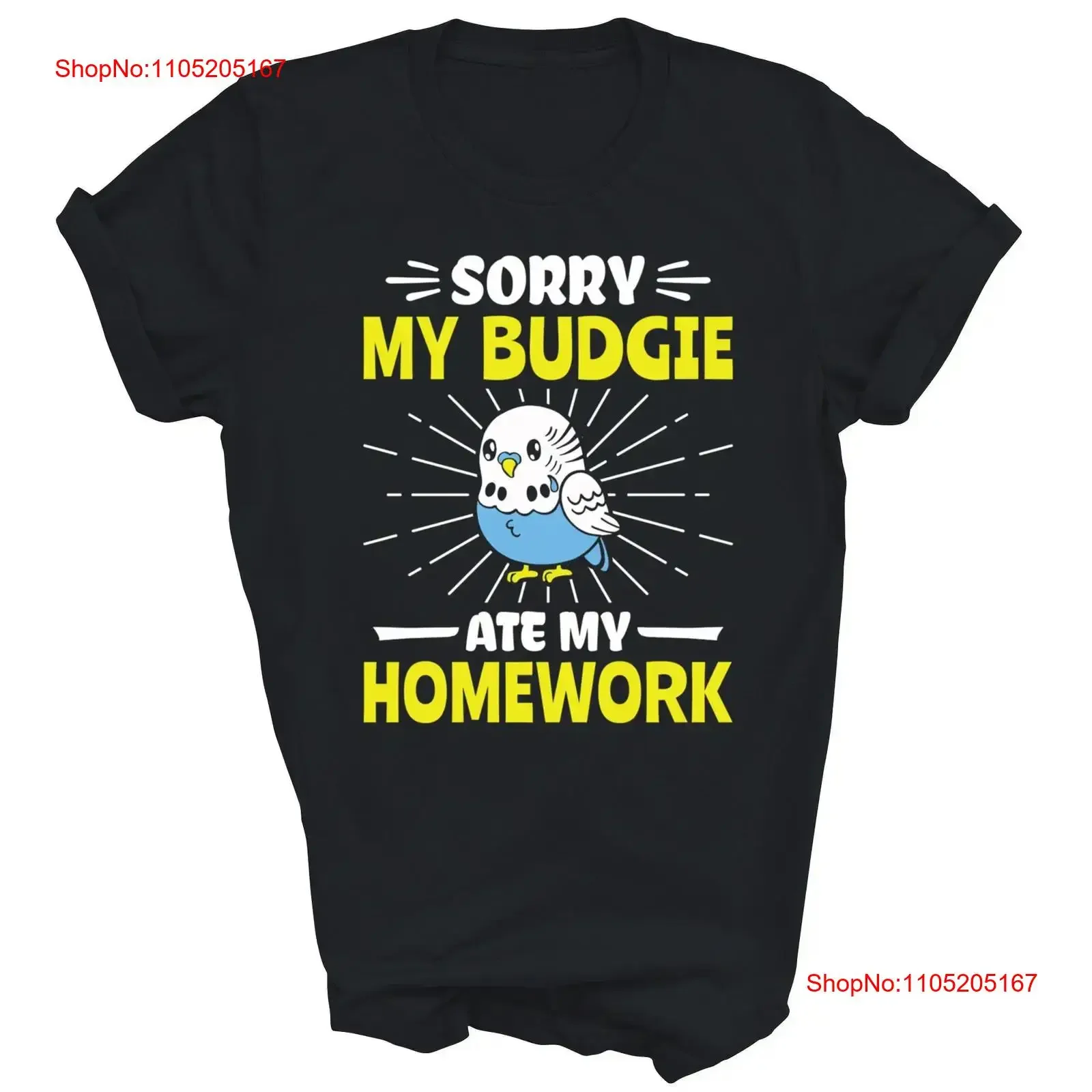 

Футболка My Budgie Ate Homework Budgerigar Parakeet, винтажная стираная дизайнерская одежда, топ для повседневной одежды, универсальная домашняя одежда