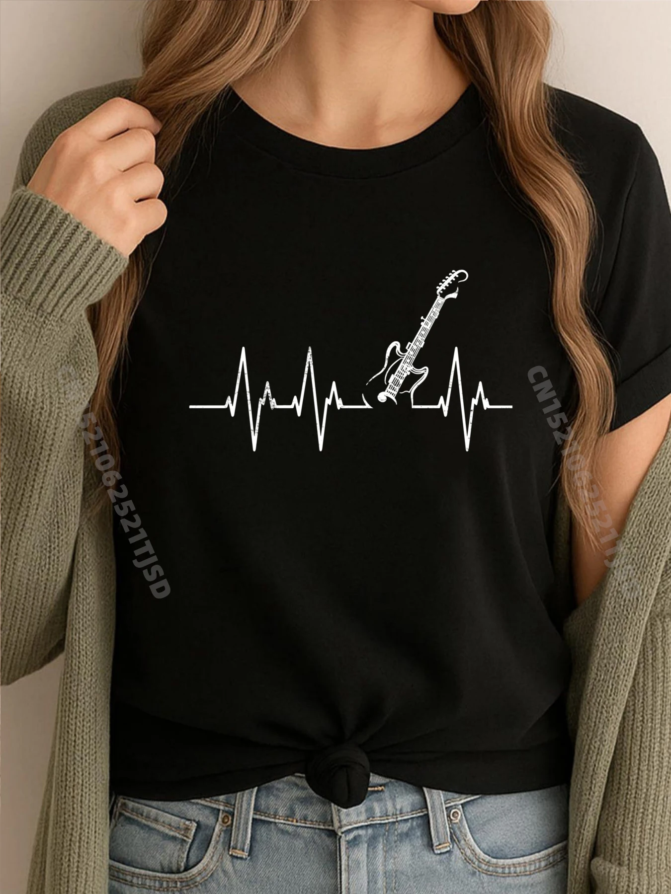 

Рождественские гитары в стиле ретро с сердцебиением, уродливая рождественская гитара, музыкальная мужская одежда больших размеров, новые рубашки и футболки для пар в китайском стиле