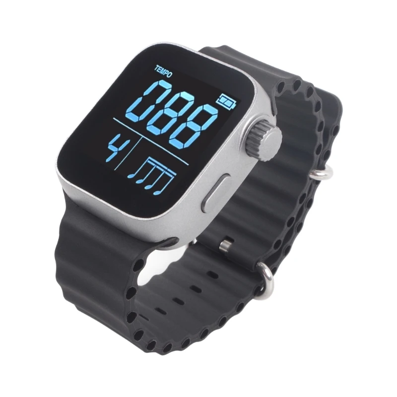 

Wearable Sports Metronome Wristwatch Electronic Metronome Watch Practice Trackers Tuner ABS Texture for Music