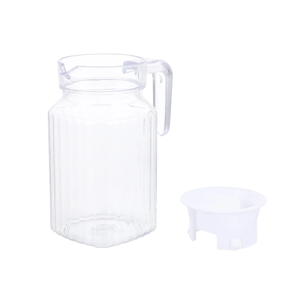 

2Pcs Cold Water Pitchers Transparent Plastic Large Capacity Juice Beverage Pitchers for Home Cold Water Carafes