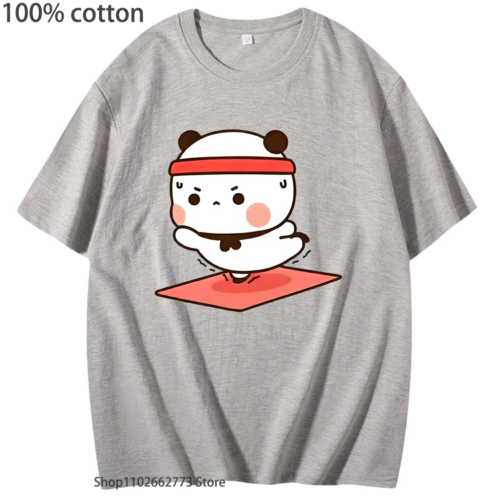 Bubu's Weight Loss Story T-Shirts Bubu Continues To Train Her Body Every Day Print Shirt Cute Women Men Tee-Shirt 100%Cotton Top