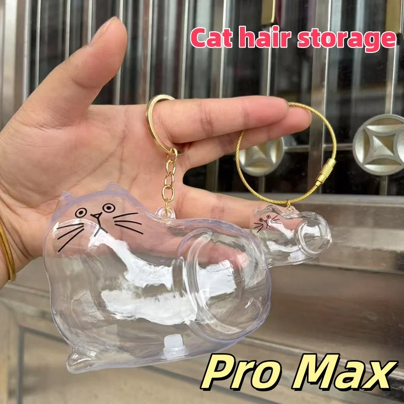 كبير القط الشعر تذكارية قلادة القط تذكارية الحيوانات الأليفة الشعر كبسولة المحمولة مفتاح سلسلة الحيوانات الأليفة الشعر جمع قلادة الهدايا الزخرفية #1