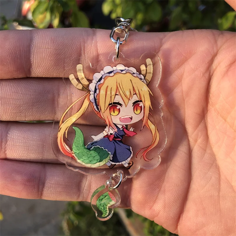 Anime Kobayashi Tohru KannaKamui Elma Cosplay Acrylic Key Chain Keychain Accessories