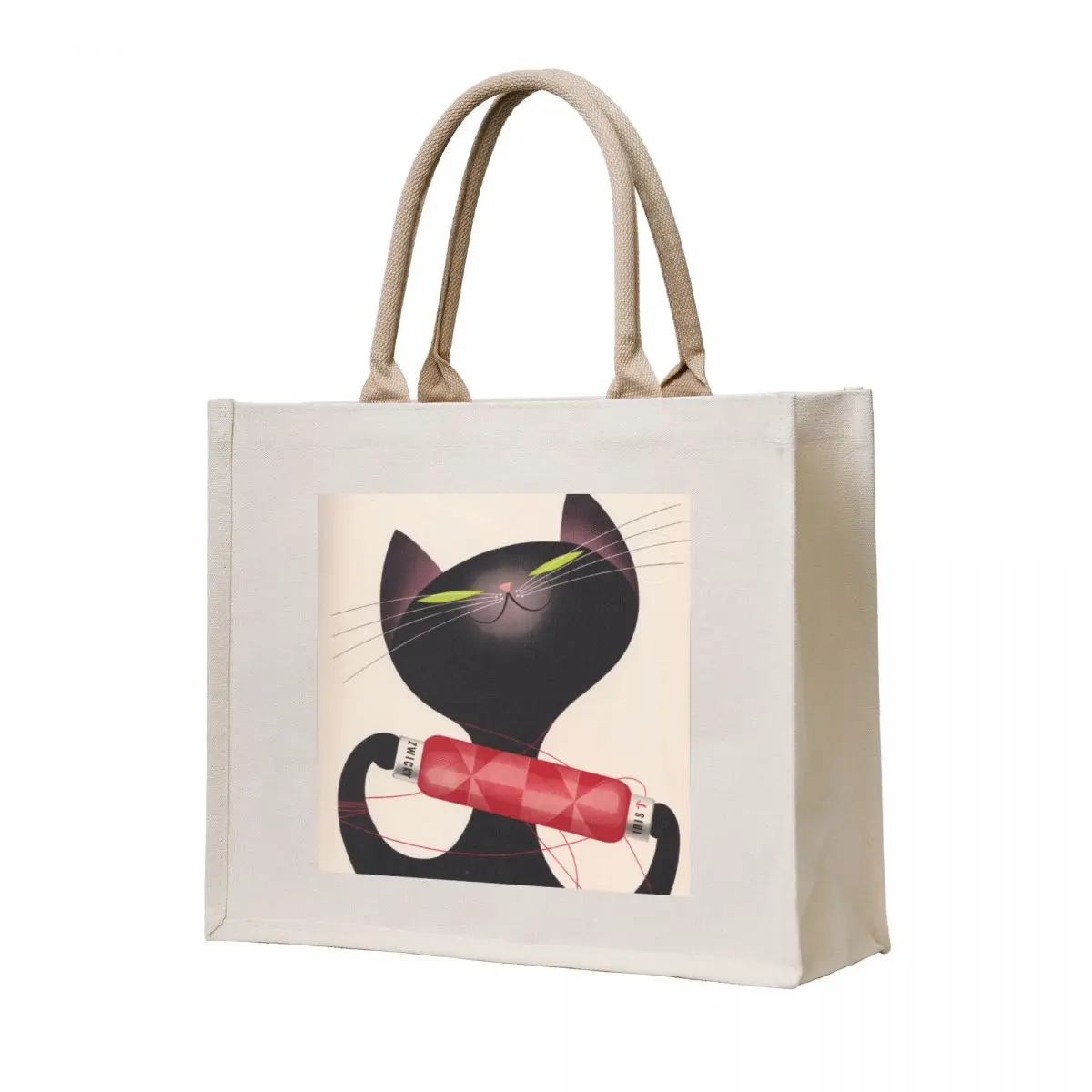 

Zwicky Soie à Coudre - Cat Sewing Thread Advertising Poster by Donald Brun 1955 Tote Bag sacs de shopping ecological bags