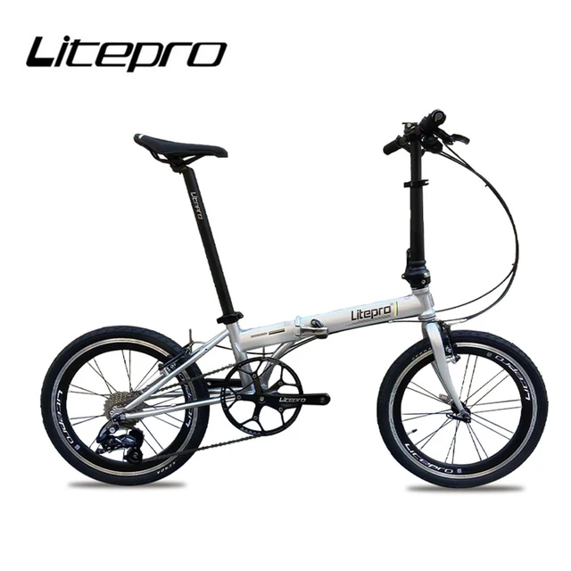 Litepro-超軽量スチール合金フレーム付き折りたたみ自転車,ポータブル車両,10スピードディスク,vブレーキ,20インチ - AliExpress