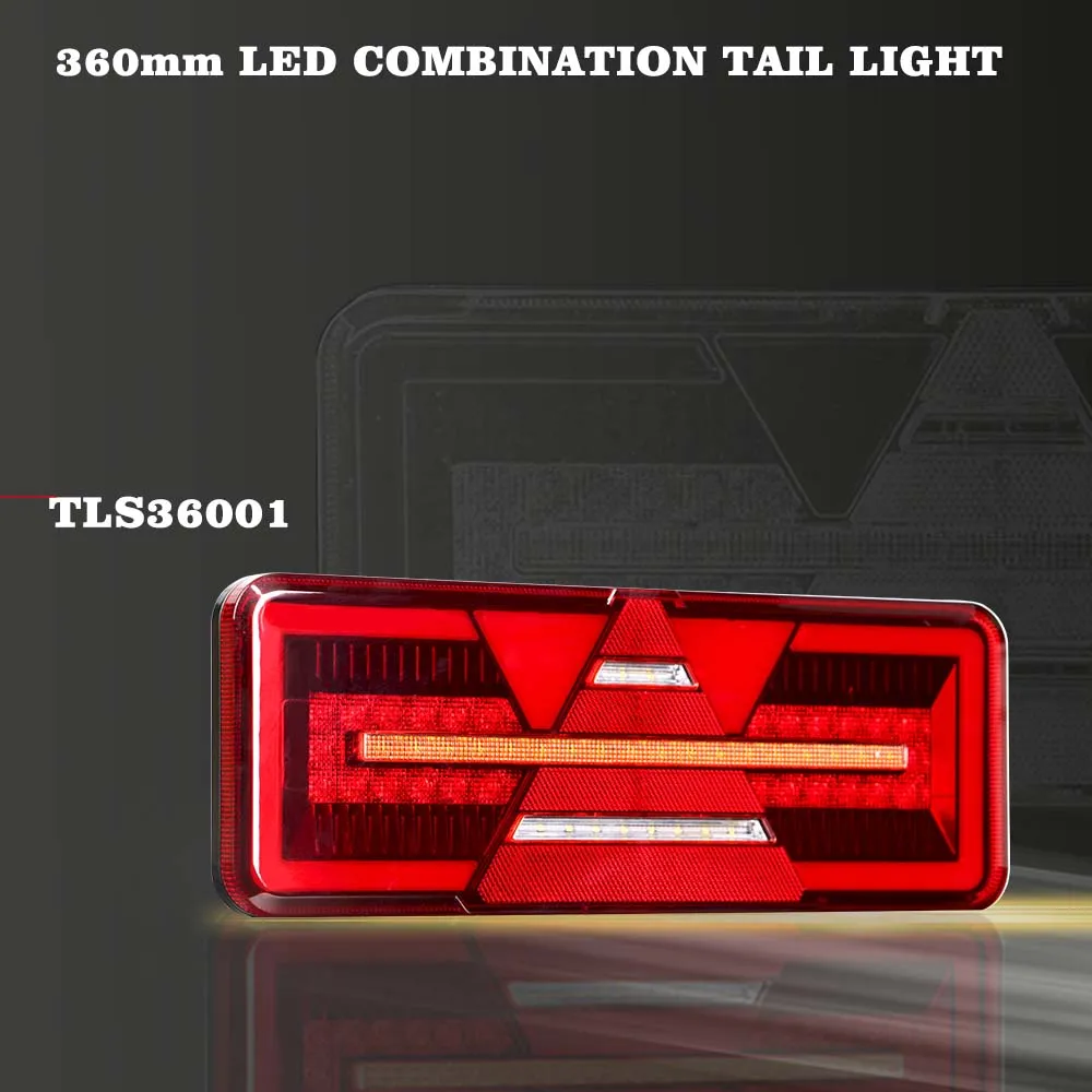24V Led Truck Trailer RV Tail Lights Turn Stop Brake Reverse Running Light For Trucks RV Tractor Construction Vehicle Waterproof