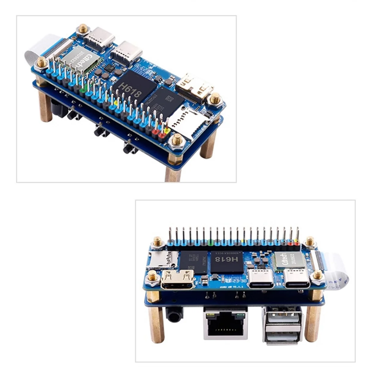 Novo para orange pi zero 2 w placa de interface placa de expansão 100m porta de rede + usb 2.0 + interface analógica de áudio e vídeo