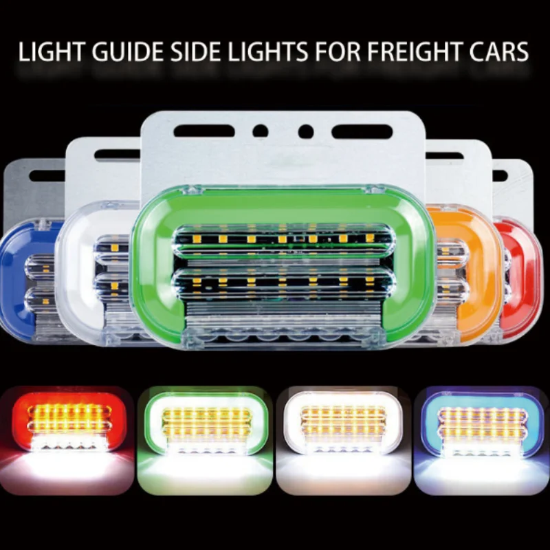 ISURE MARINE 24V Truck Side Lights Guide Flow Turn Signal Lights Tire Lights Super Bright Waterproof Trailer Side Lights