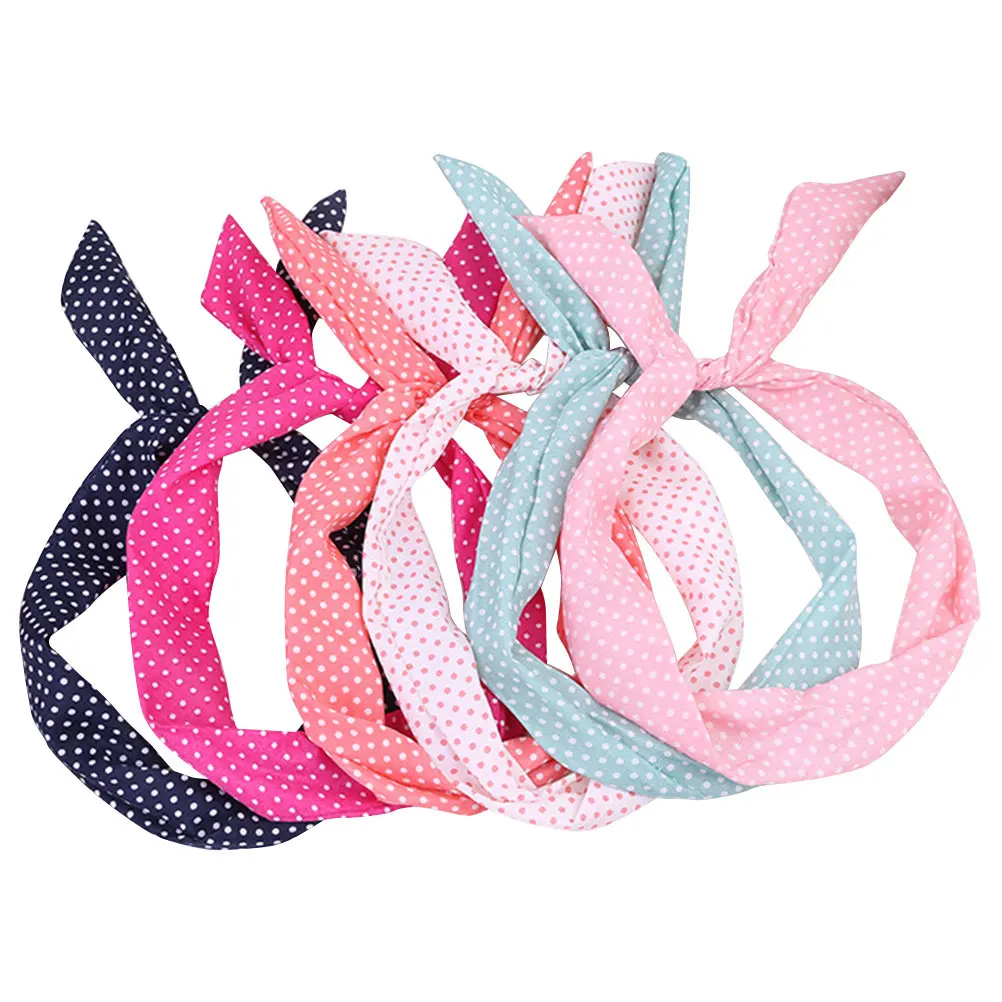 

Набор из 6 повязок для волос с кроличьими ушками и бантом, тканевые, для женщин, прочные, для макияжа, йоги, спорта, душа, аксессуар для волос
