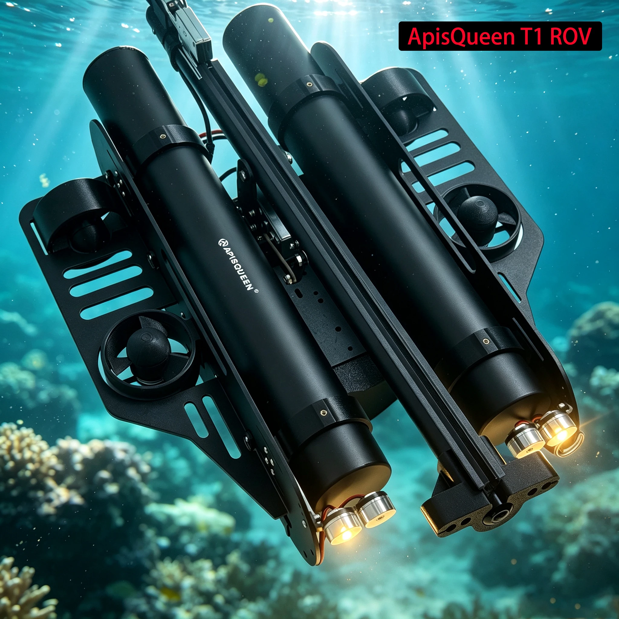 The Apisqueen T1 Underwater ROV Features A Wired Remote Control With Ultra-HD Infrared Night Vision And A Powerful Spotlight