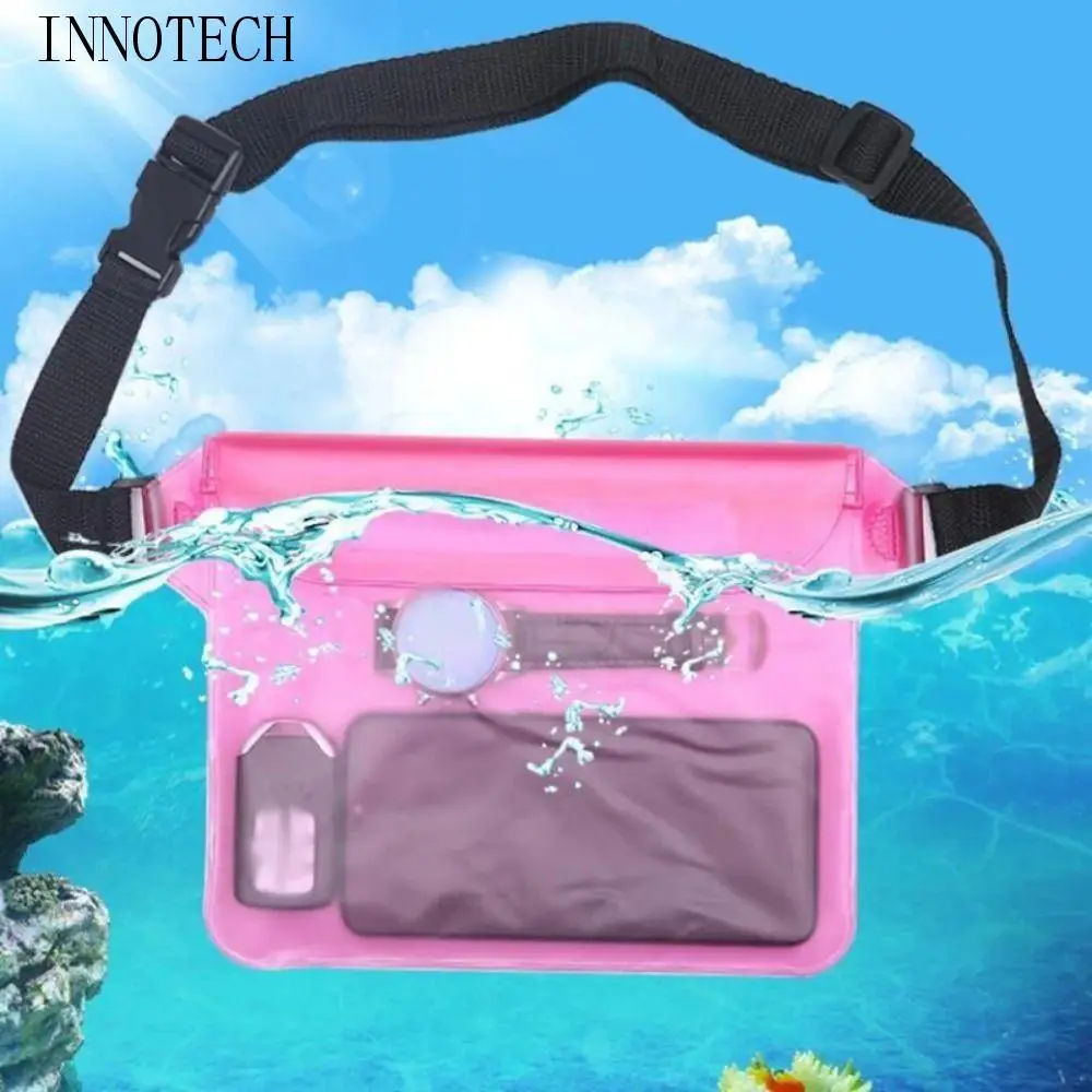 

Thicken Waterproof Phone Bag Folding Transparent Waist Waterproof Bag Soft Portable Swimming Storage Bag Outdoor Sports