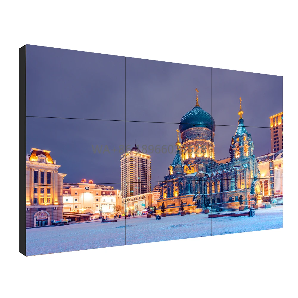 

55 Inch 2x4 Large Video Wall Display Narrow Edge 4K LCD Splicing Panel for Indoor Installation Floor Mounting LCD Display