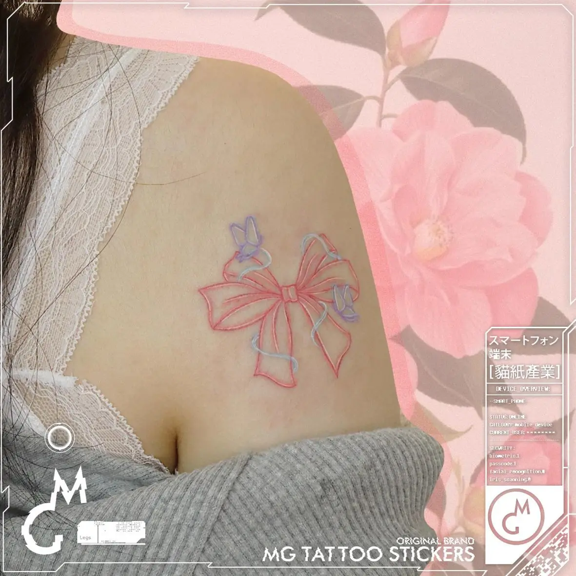 

Bowknot Line Temporary Tattoo Arm Art Lasting Fake Tattoo for Woman Cute Cartoon Tattoo Sticker Waterproof Tatuajes Temporales