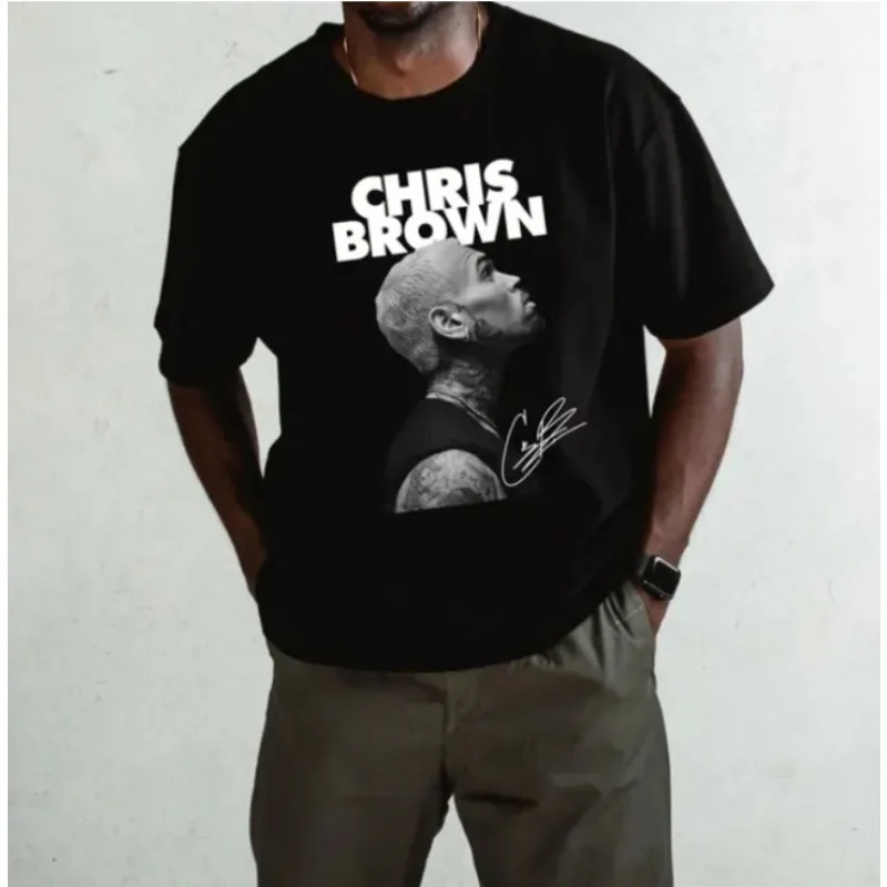 

Chris Brown Breezy Bowl XX Tour 2025 Tee Merch T-shirts Women Men Fashion Casual Crewneck Short Sleeve Streetwear T-shirt Gift