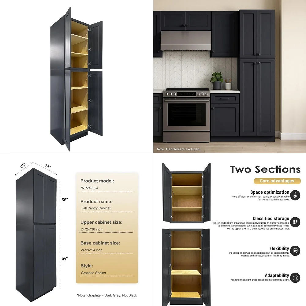 

Wood WallMounted Cabinet,RTA Bathroom Medicine Cabinet with Adjustable Shelves and 2 SoftClose Doors,Laundry Storage Cabinet fo