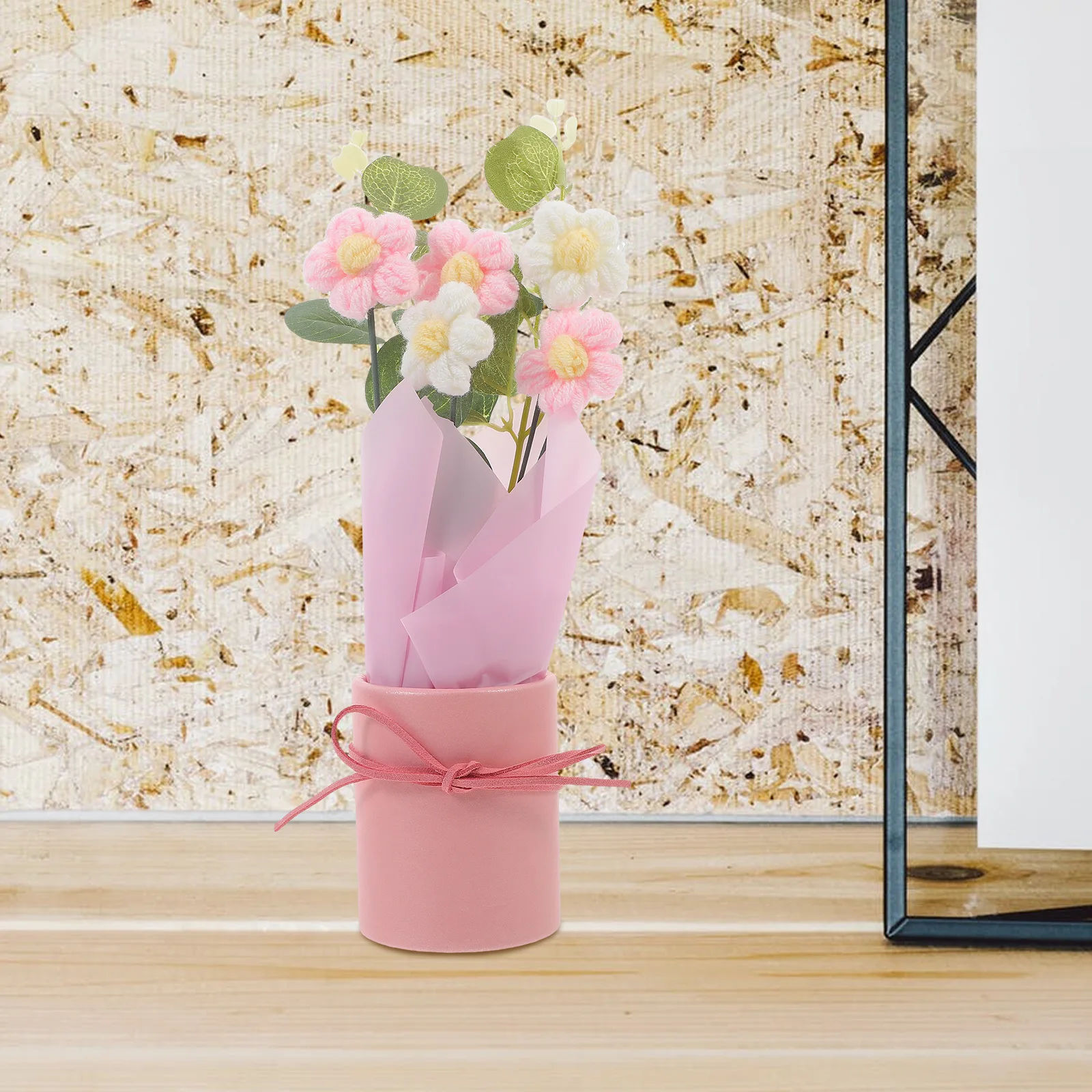 

Crochet Flower Bouquet Gift Mini Knit Floral Decoration For Party Home Office Diy Adorable Crochet Flowers Ornament