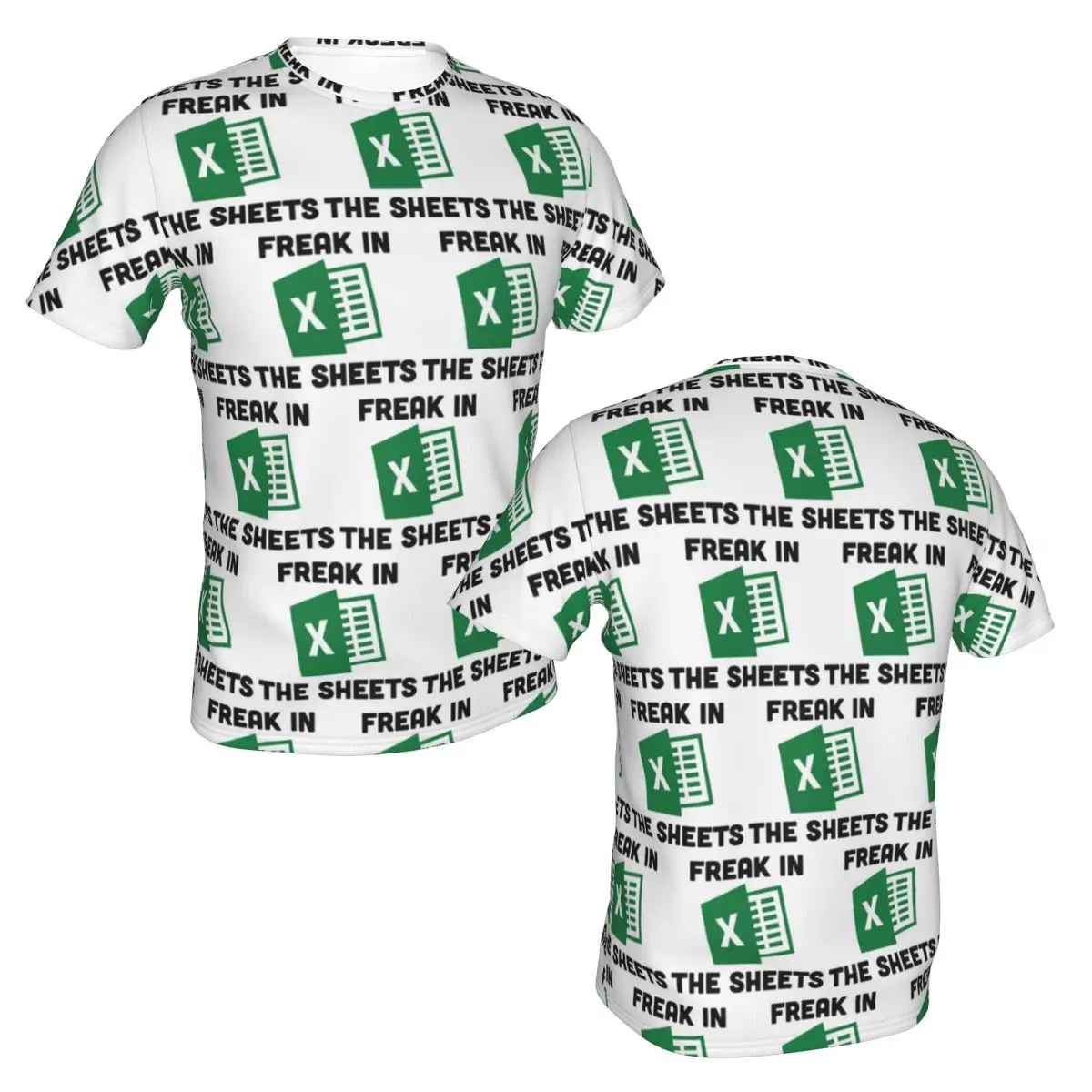 100% Cotton Freak In The Sheets Funny Spreadsheet Excel T-Shirt Men's Classic T Shirt Men O-Neck Summer Shirts Tops