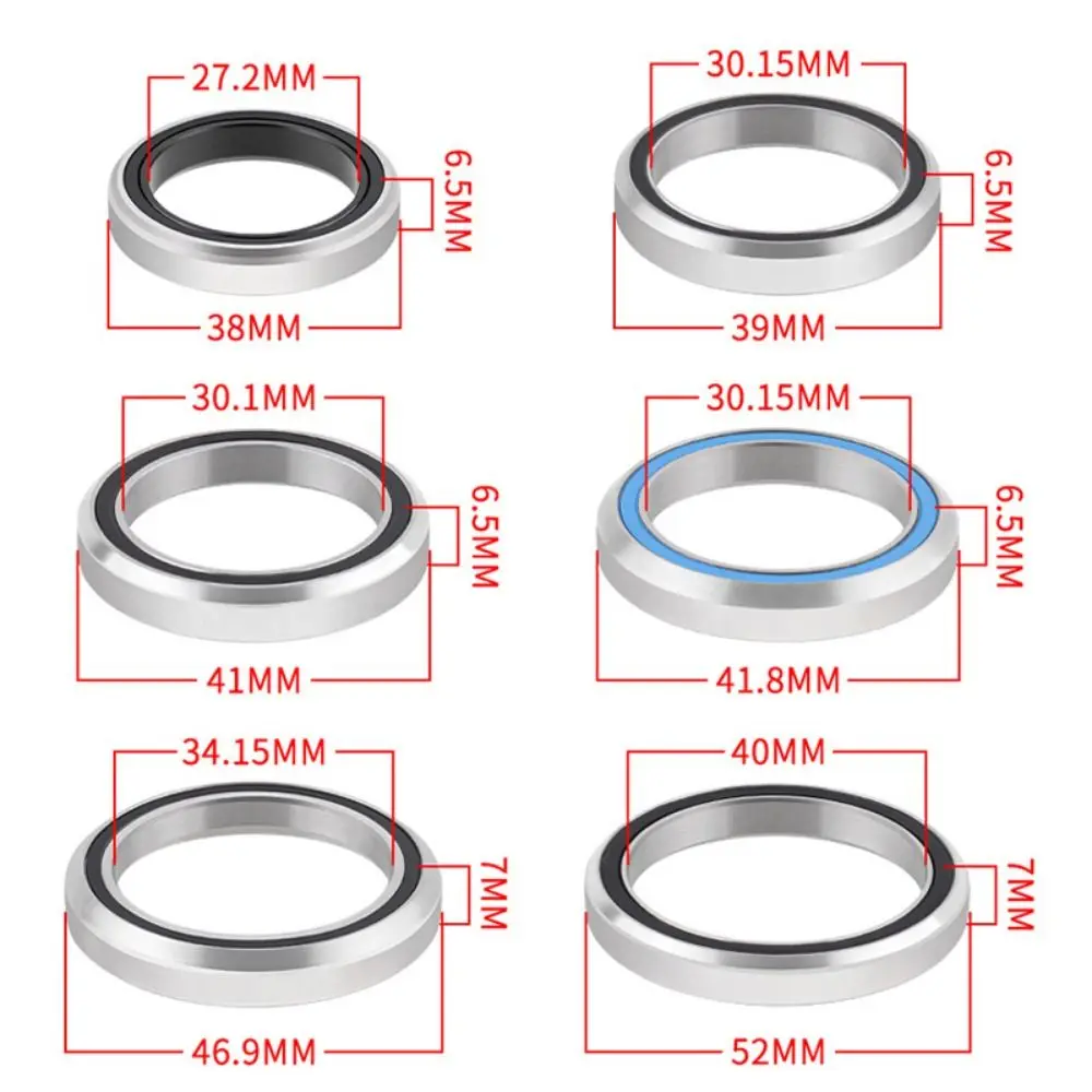 Titanium Bicycle Headset Bearing Bearing 38/41.8/46.9/52MM Bicycle Headset Repair Bearing Ring Repair Parts