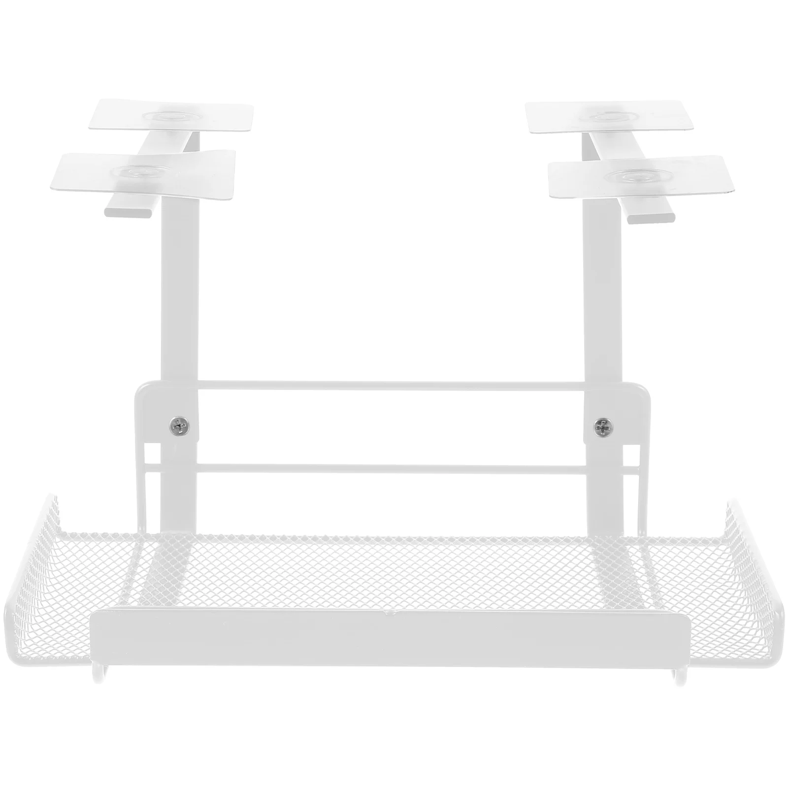 Under Desk Rack Black Small Wrought Iron Cable Tray ganizer for Power Cords Desktop Wire Holder Metal Cord