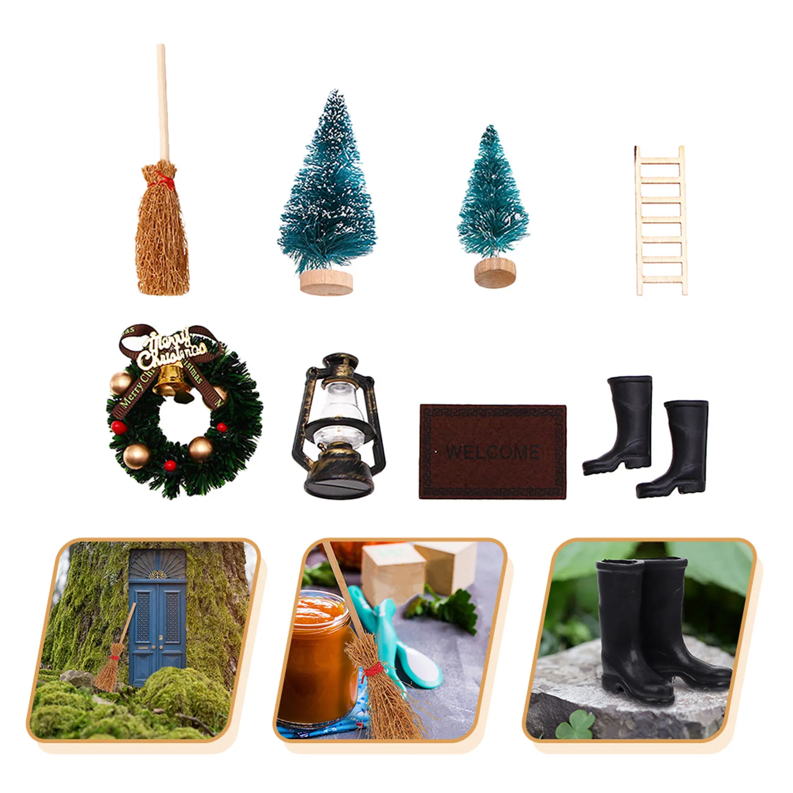 

Рождественские украшения, ландшафтные декорации, аксессуары для кукольных домиков, декоративные украшения