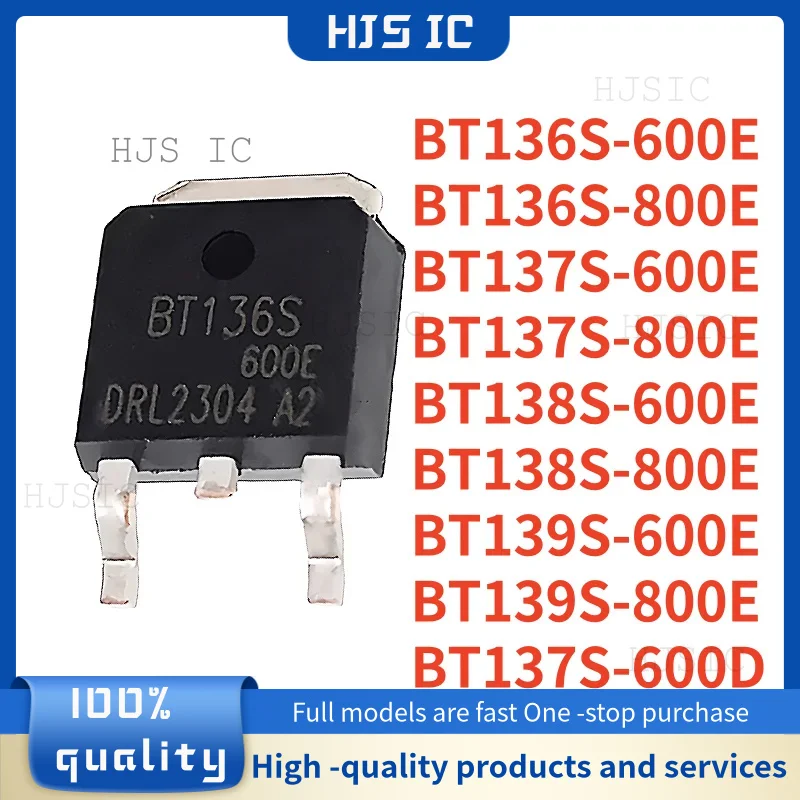 10PCS NEW BT136S-800E BT137S-600E BT137S-600D BT137S-800E BT138S-600E BT138S-800E BT139S-600E BT139S-800E BT136S-600E TO-252
