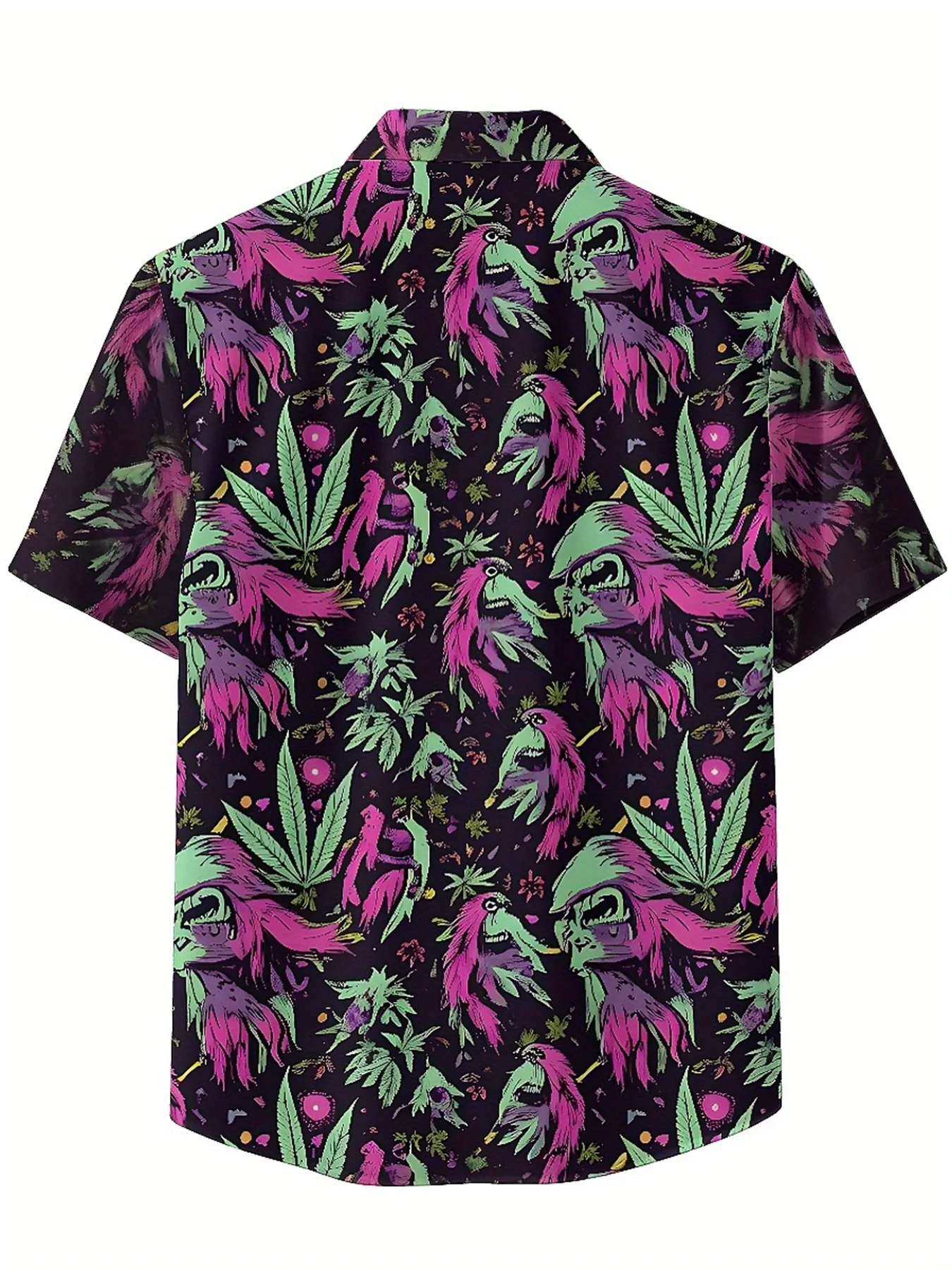 Men's Plus Size Hawaiian Shirts Fantasy Psychedelic Skull Pattern pattern,Premium Comfort Youth Clothes,Streetwear Y2K Tops
