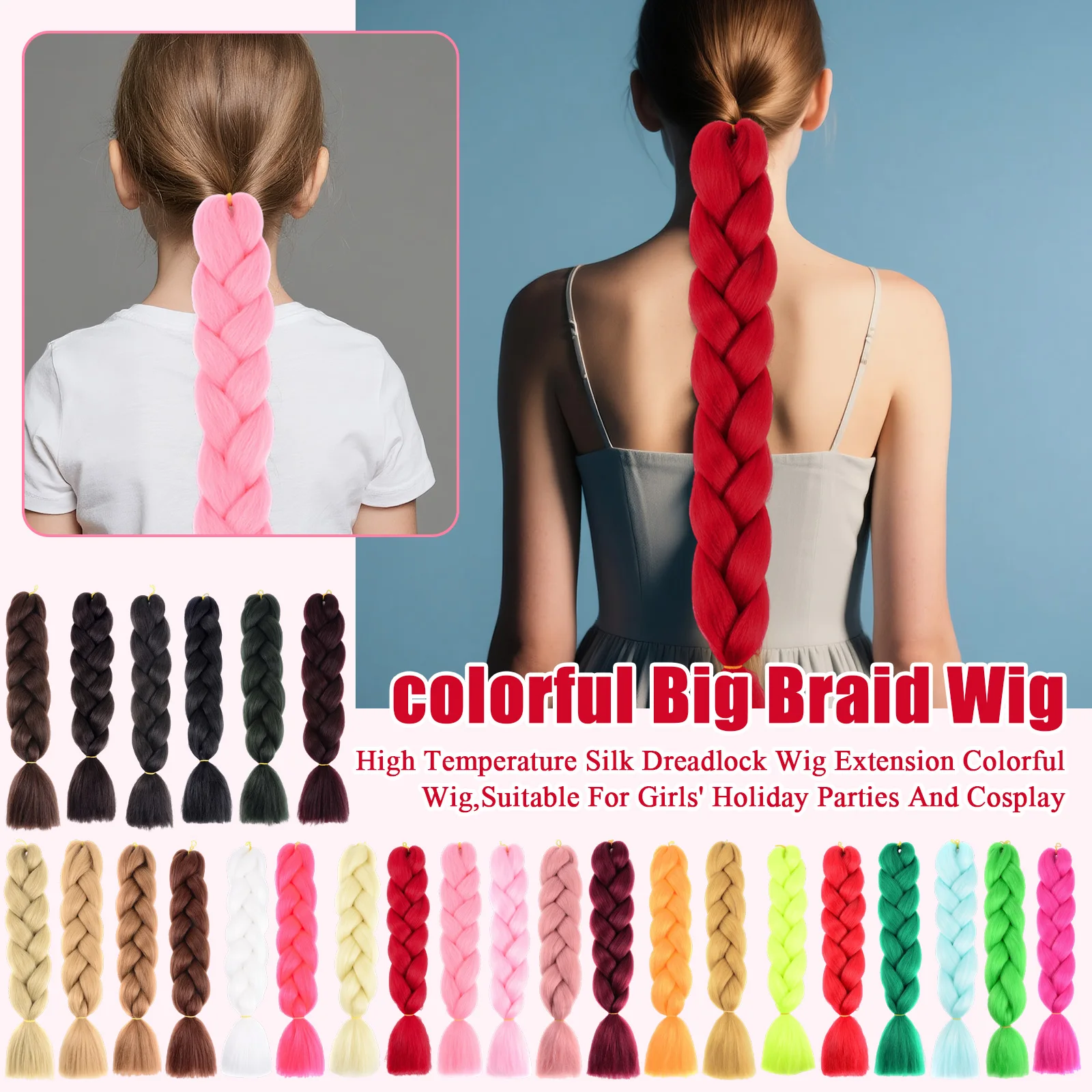 Gradiente trança sintética trança extensão do cabelo crochê cor sintética diy tranças de cabelo perucas extensões acessórios para o cabelo adereços