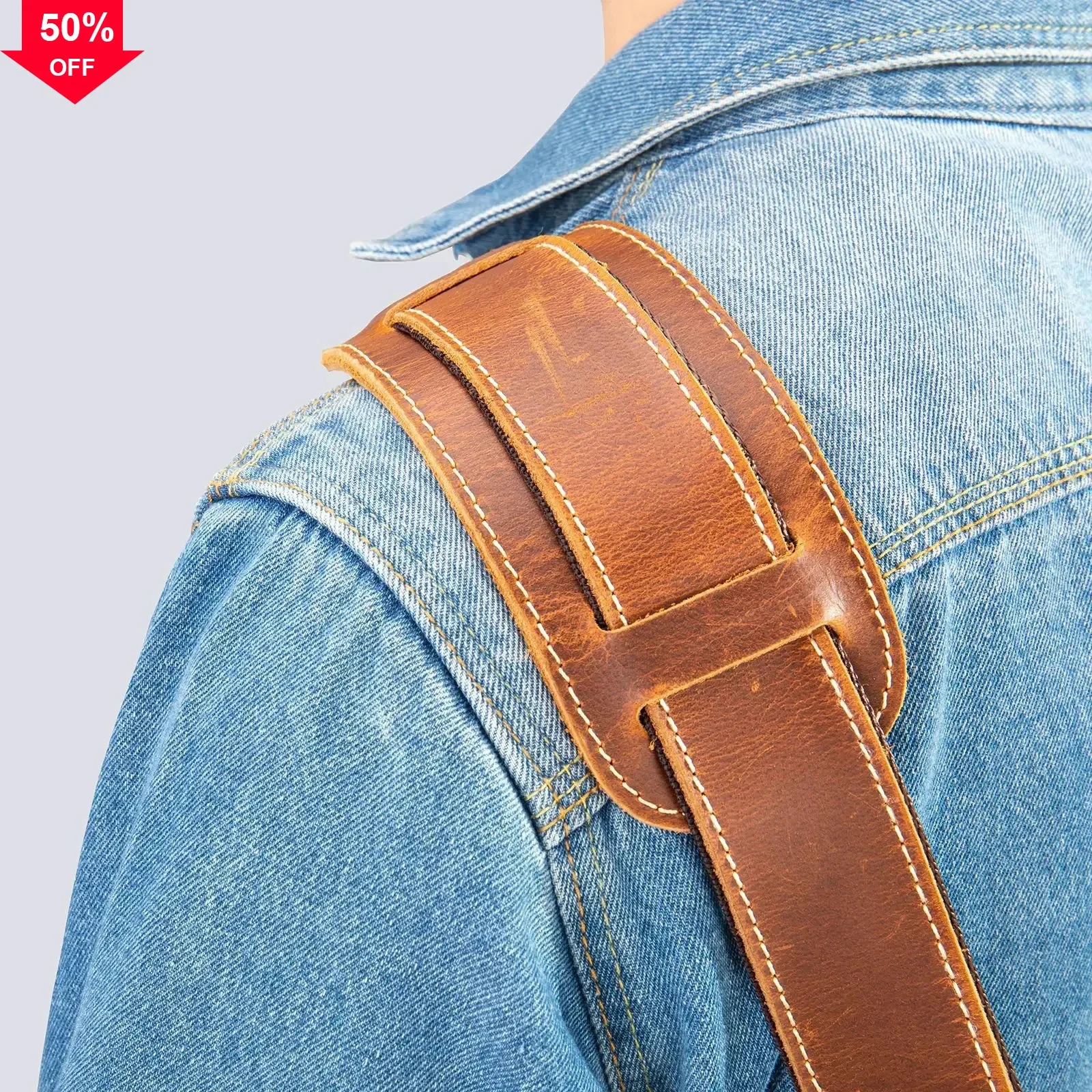 메신저 남성용 가방 스트랩용 빈티지 가죽 어깨 조절 가능 롱