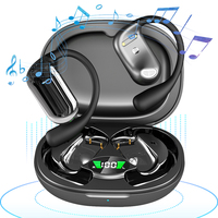 Bluetooth-Compatible 5.3 AI Translation Earbuds with Ear Hook Translator Headphones Open Ear Headphones for Travel and Business