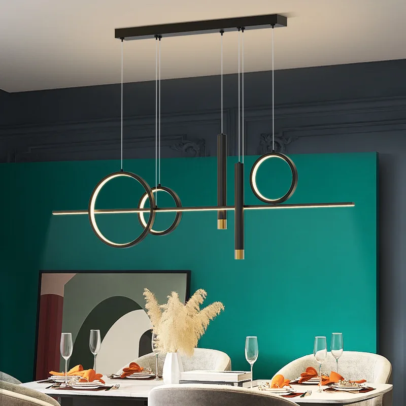 1,2 m 1m Moderne Designer LED Kronleuchter Dimmbar für Tisch Esszimmer Küche Bar Anhänger Beleuchtung Suspension Wohnkultur leuchte