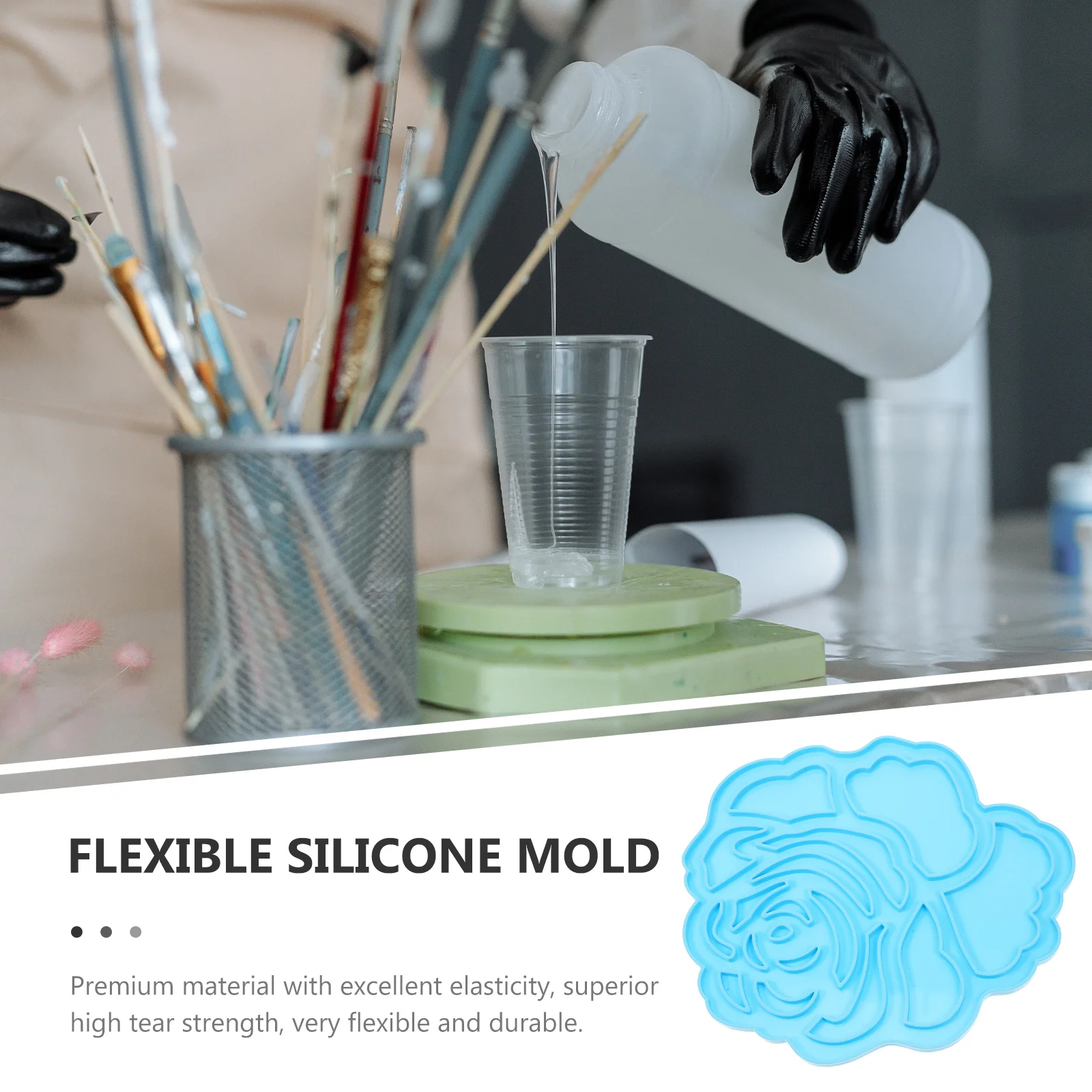 

Rose Silicone Mold Diy Pendant Resin Casting Mold For Valentine'S Day Hanging Ornament Craft, Epoxy Jewelry Making, Home