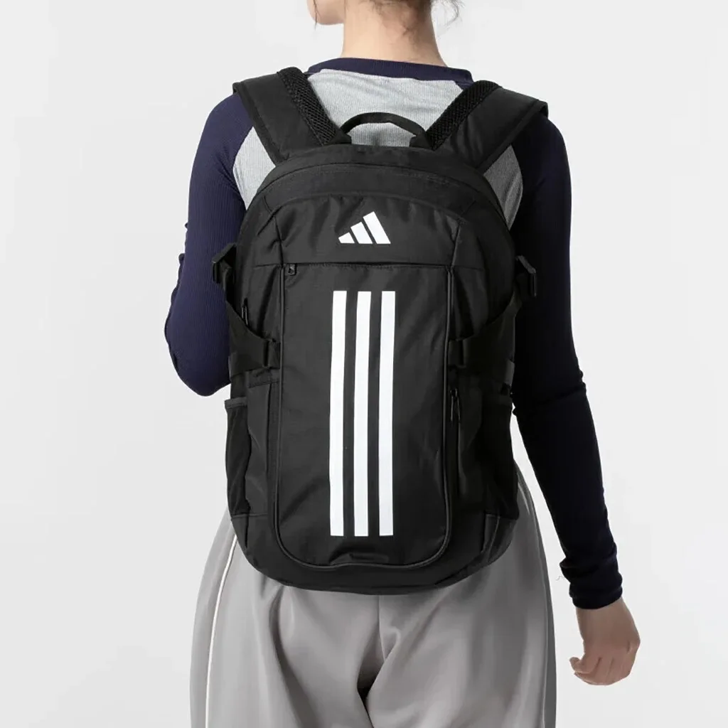 Adidas Large-Capacity Backpack, Lightweight and Portable, with Zipper Closure, Suitable for Training, Sports, and Casual Use, Classic Design, Unisex, Model Ip9878