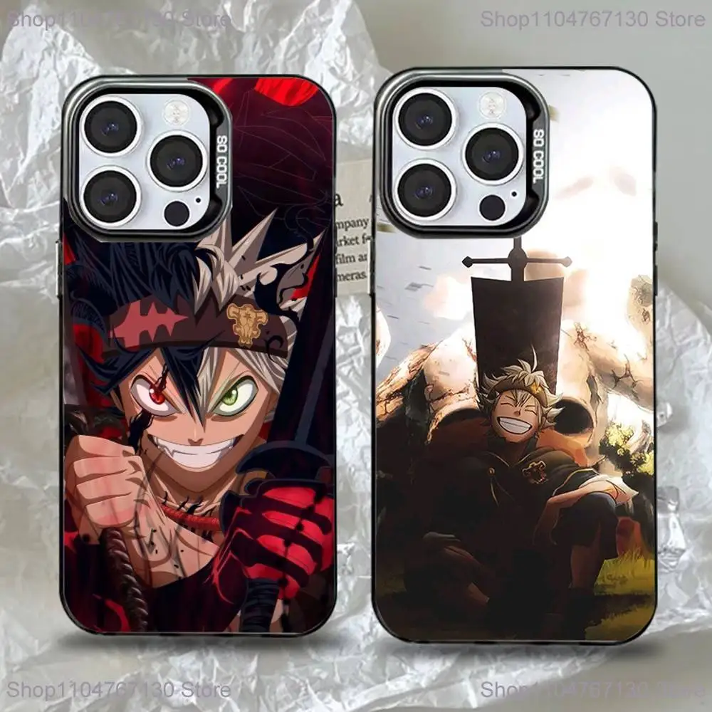 

B-Black Clover Asta Phone Case For iPhone 17，16,15,14,13,12,11,Pro,Max,Plus,Mini,XS,SE Anti Fall Black Matte Hard Bumper