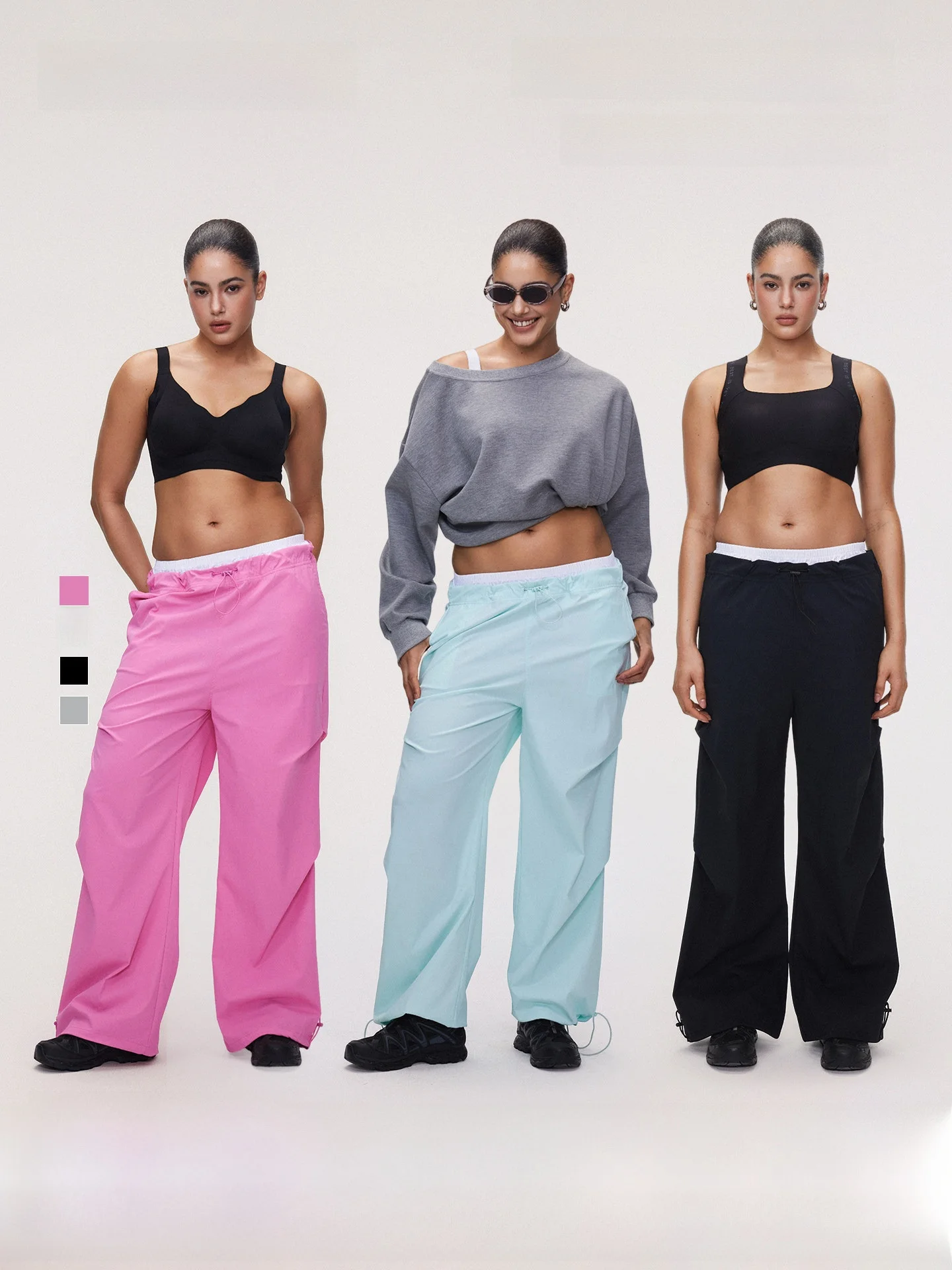 

Plusmall City Wild Function Series Outdoor Workwear High Waist Double Layer Waist Head Casual Straight Leg Long Pants