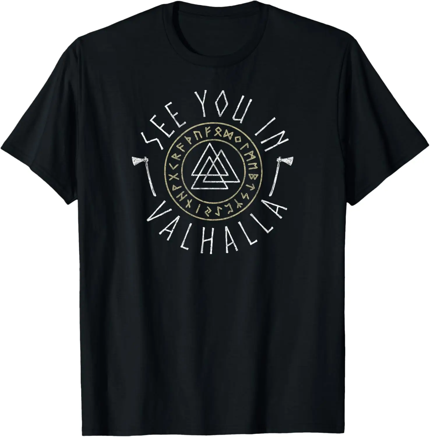 See You in Valhalla Norse Mythology T-Shirt 100% Cotton O-Neck Short Sleeve Summer Casual Mens T-shirt Streetwear